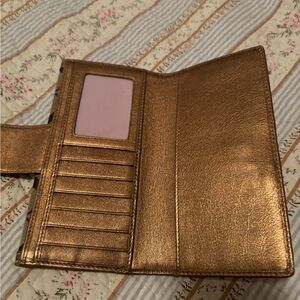 Coach Gold Metallic Wallet